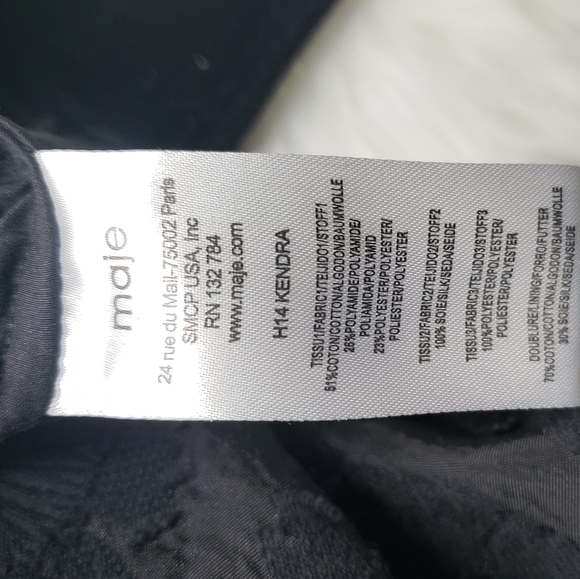 SOLD NWT Maje Black Shift Midi Organza Dress - Picture 11 of 12